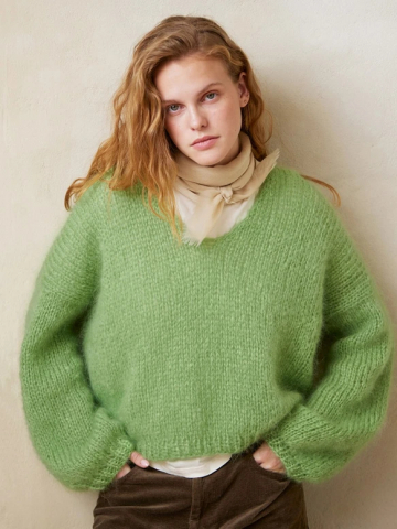 Модель 2402_3 BALLERINA CHUNKY MOHAIR FACILE SWEATER с инструкцией на английском языке